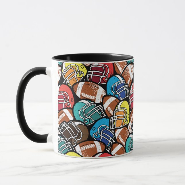 American Football-Muster Tasse (Links)