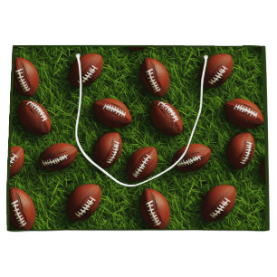 American Football Nahtloses Sportmuster Große Geschenktüte