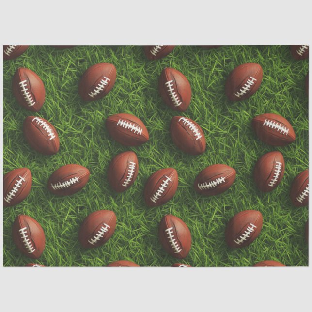 American Football Nahtloses Sportmuster Seidenpapier (Vorderseite)