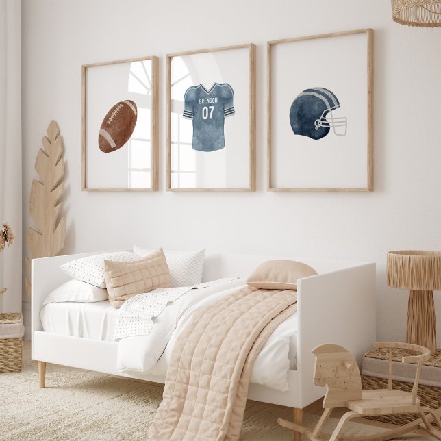 American football nom personnalisé pépinière ensem (Créateur téléchargé)