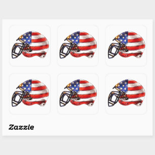 American Football of Patriots Quadratischer Aufkleber