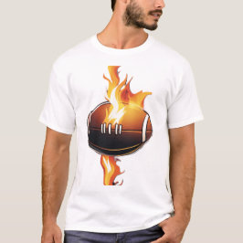 American Football on Fire Cool Design T-Shirt