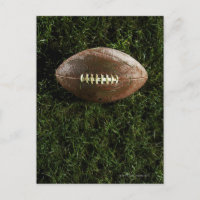 American football on grass, view from oben