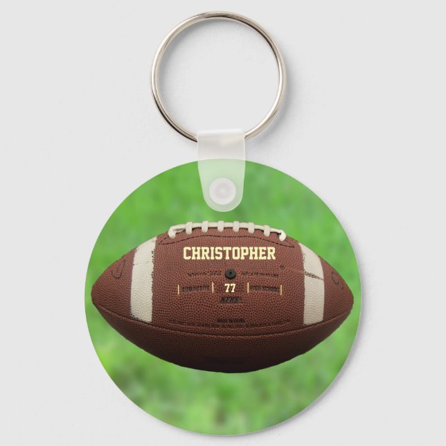 American Football or Rugby Ball Schlüsselanhänger (Vorderseite)