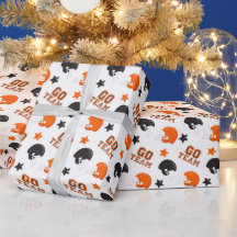 American Football Orange and Black Patterns