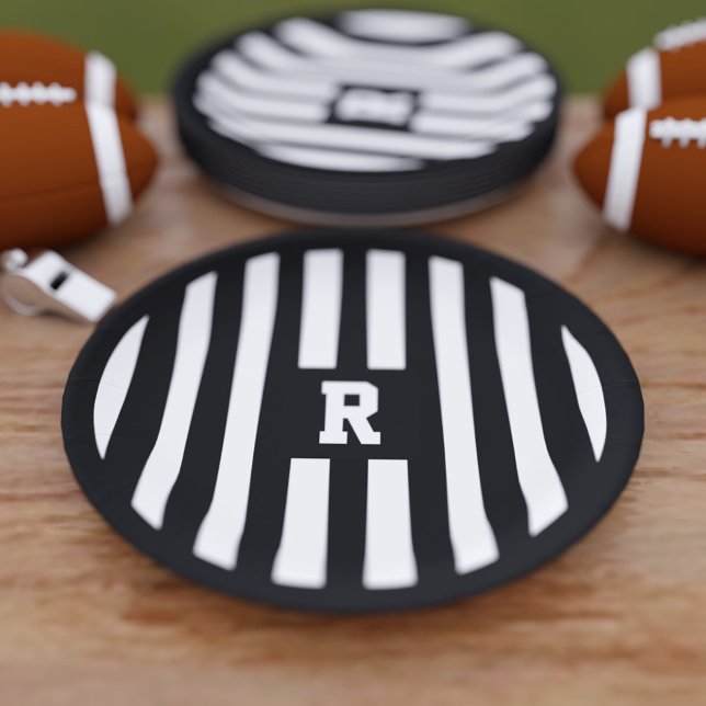 American Football Party Reference Stripe Plate Pappteller (Von Creator hochgeladen)