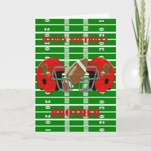 American Football Personalisiert Brother Birthday Karte
