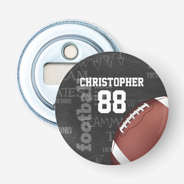 American Football - Personalisierter Fußballball Flaschenöffner (Vorderseite)