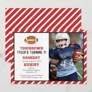 American Football Photo Invitation Anniversaire