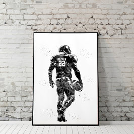 American Football Player Poster