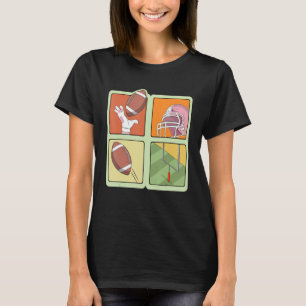 American Football Player Tackle Retro Sport T-Shirt