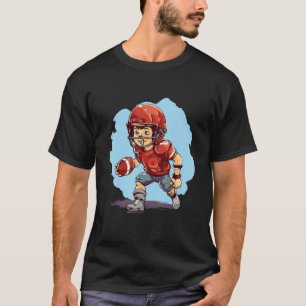 American Football Playing Boy Kinder American Foot T-Shirt