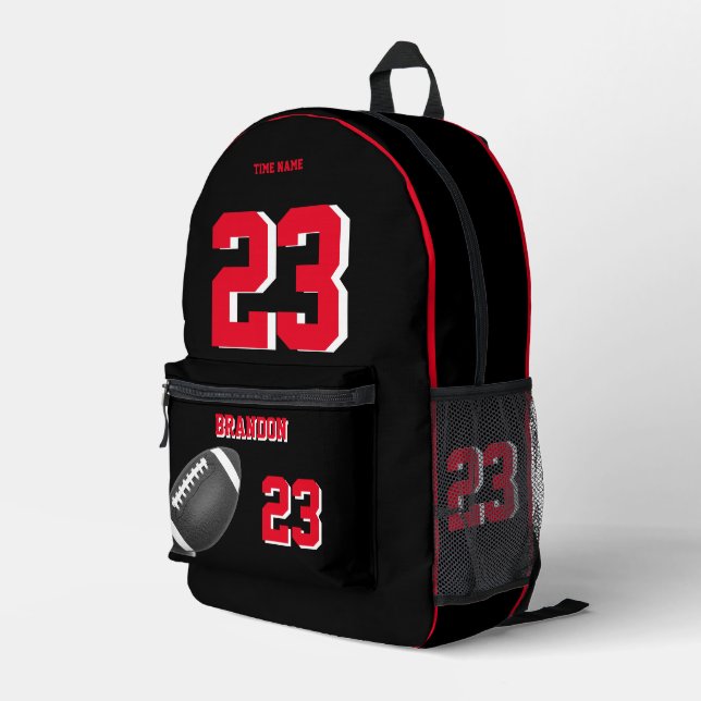 American Football Rucksack (Rückseitige Ecke Rechts)