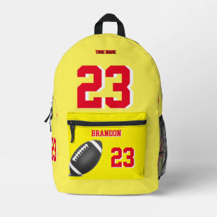 American Football Rucksack Gelbe rote Taschen