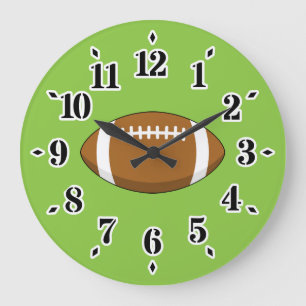 American Football Rugby Ball Große Wanduhr