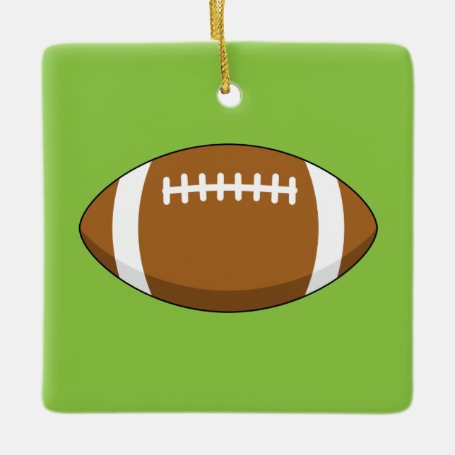 American Football Rugby Ball Keramikornament (Vorderseite)