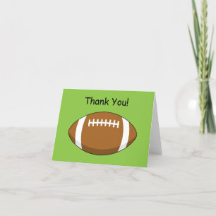 American Football Rugby Ball personalize Dankeskarte