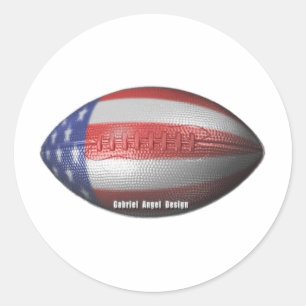 American Football Runder Aufkleber