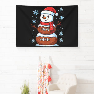 American Football Schneemann Feiertag Xmas Banner