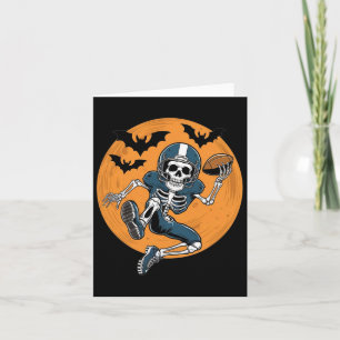 American Football Skeleton Halloween Sport Fantasy Karte