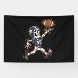 American Football Skelett Halloween Football  Banner