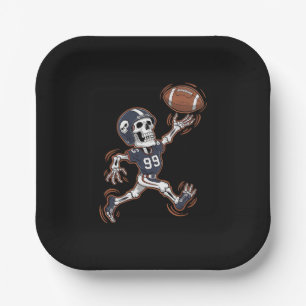 American Football Skelett Halloween Football  Pappteller