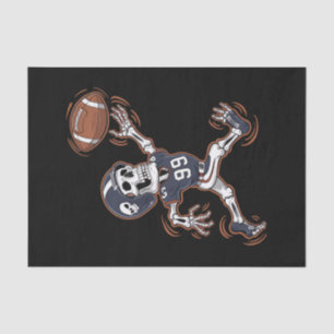 American Football Skelett Halloween Football Seidenpapier