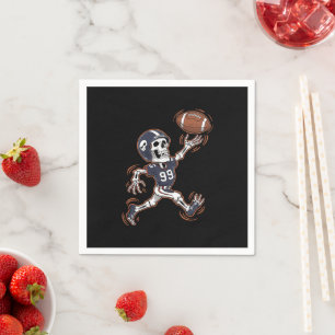 American Football Skelett Halloween Football  Serviette