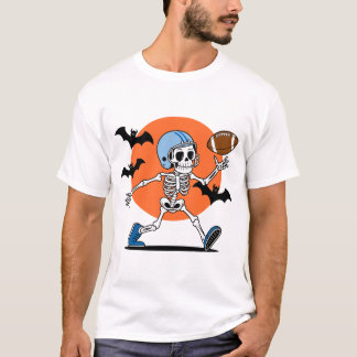 American Football Skelett Halloween für Männer T-Shirt
