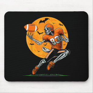 American Football Skelett Jungen Halloween Footbal Mousepad