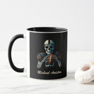 American Football Skeletter Spieler Geübter Brauch Tasse