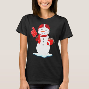 American Football Snowman Niedlich Rugby T-Shirt