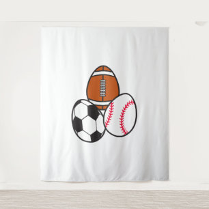 American Football Soccer Sports Baseball Ostern Wandteppich
