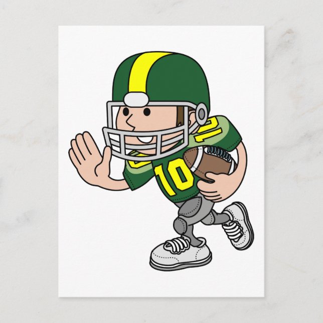 American Football-Spieler Postkarte (Vorderseite)