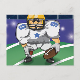 American Football-Spieler Postkarte