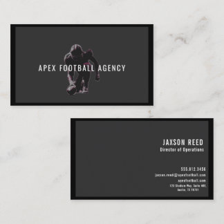 American Football Sports Management-Rising Red Visitenkarte