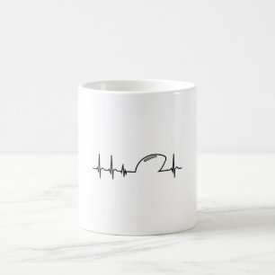 American Football Team Heartbeat Geschenkidee Kaffeetasse