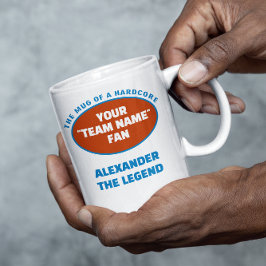 American Football Team Name Fan Blue Orange Kaffeetasse