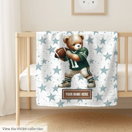 American Football Teddy Blanket für Jungen zum Geb Fleecedecke
