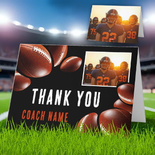 American Football Trainer Name Foto Dankeskarte