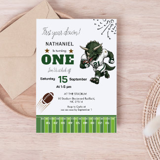 American Football Triceratops Dinosaur Geburtstag Einladung