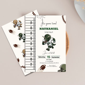 American Football Triceratops Dinosaur Geburtstag Einladung
