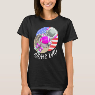 American Football Tshirt Game Day, USA Flaggenastr