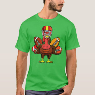 American Football Turkey Erntedank lustige Kosten T-Shirt