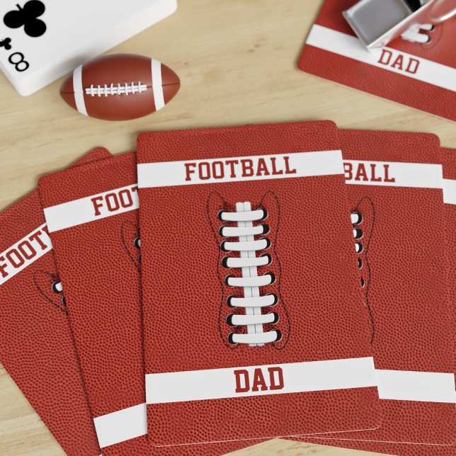 American Football Vater Mit Monogramm Playing Card Spielkarten (Hup! If you're looking for a gift for your Football Dad, treat him to a pack of playing cards! )