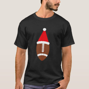 American Football-Weihnachtsball Santa Hut (4) T-Shirt