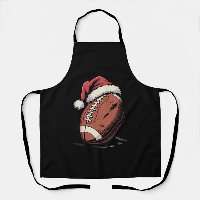 American Football Weihnachtsmannmütze Sports Weihn Schürze (Vorderseite)