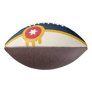 American football with flagge Tulsa, Oklahoma