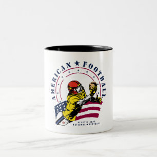 AMERICAN FOOTBALL ZWEIFARBIGE TASSE