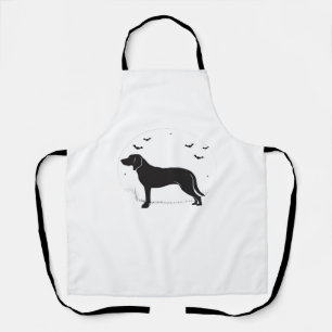 American Foxhound Dog - Halloween Moon Silhouette Schürze